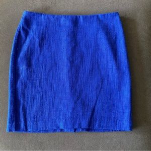 Banana Republic Tweed Royal Blue Pencil Skirt 6
